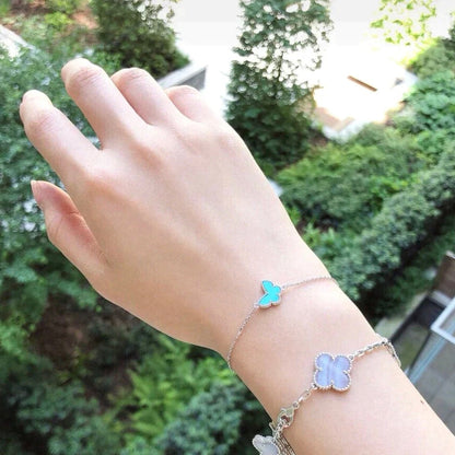 [⭐Mirelle]BUTTERFLY TURQUOISE BUTTERFLY BRACELET SILVER