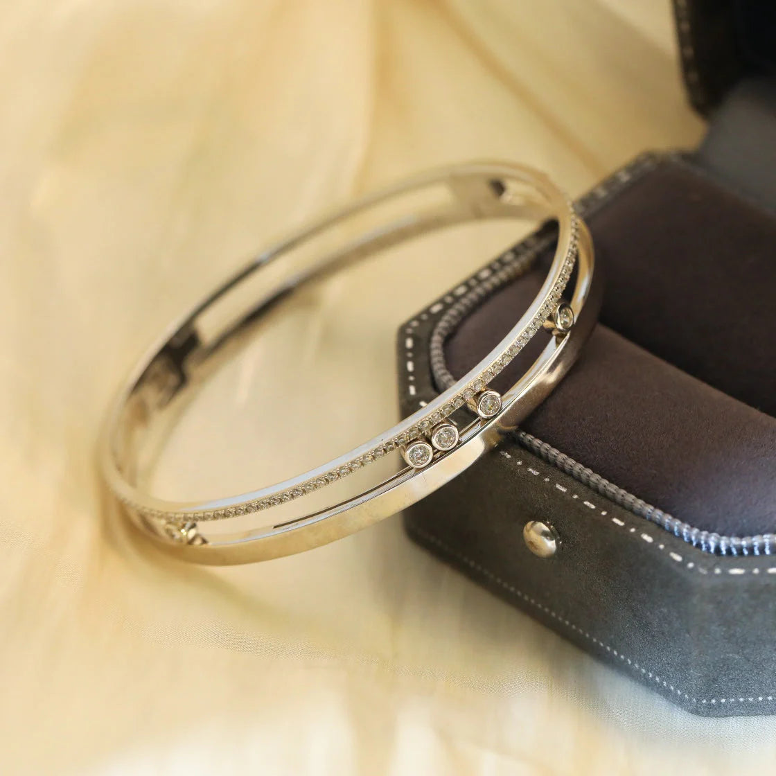 [⭐Mirelle]Move Romane Diamond Bangle Bracelet