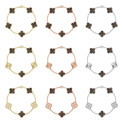 [⭐Mirelle] CLOVER 5 MOTIF GRAY MOP BRACELET COLLECTION