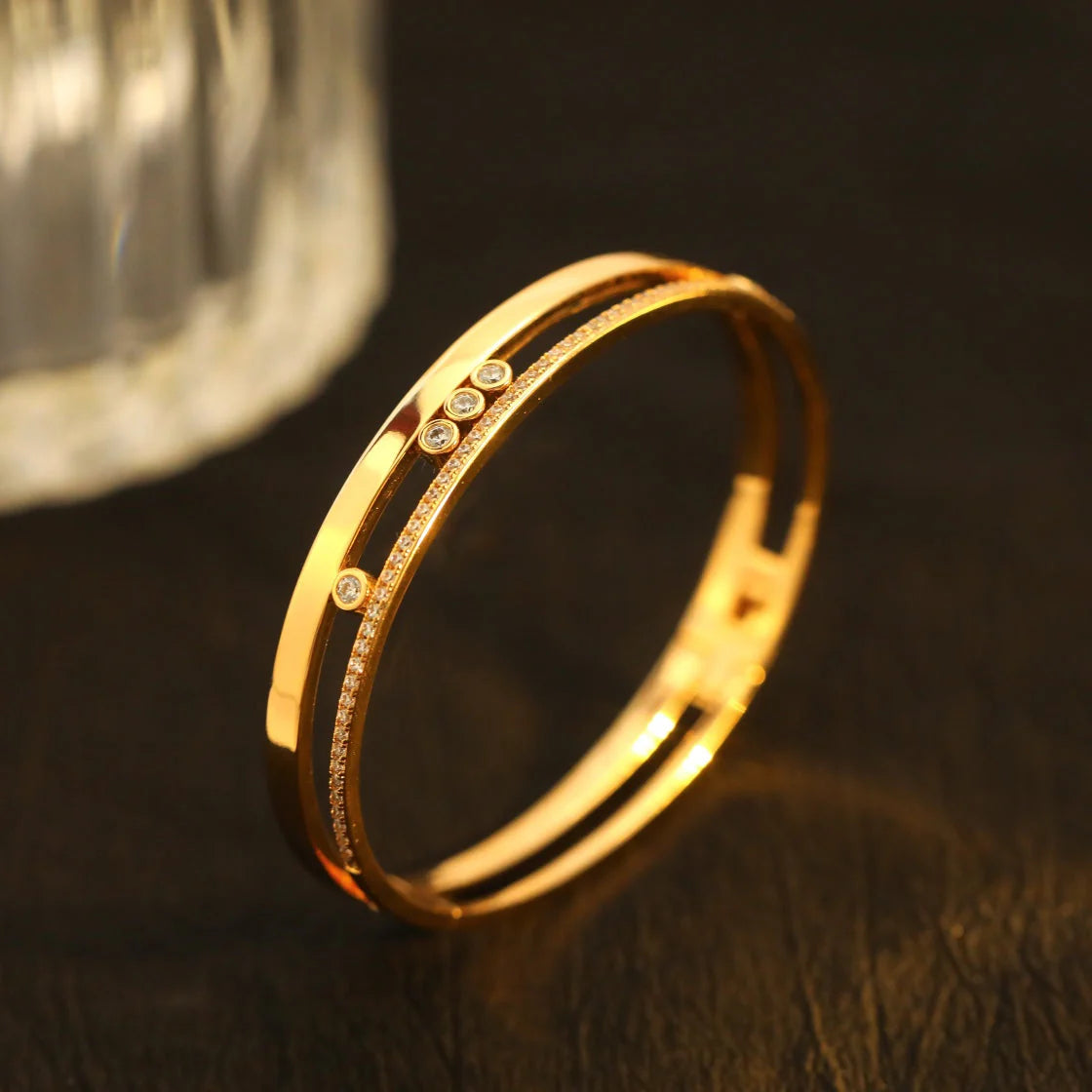 [⭐Mirelle]Move Romane Diamond Bangle Bracelet