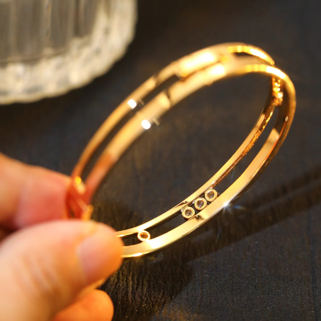 [⭐Mirelle]Move Romane Diamond Bangle Bracelet
