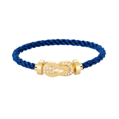 [⭐Mirelle]CHANCE LARGE 8 FIGURE BUCKLE HALF DIAMOND BRACELET GOLD