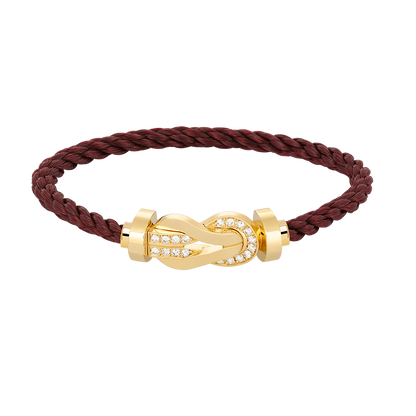 [⭐Mirelle]CHANCE LARGE 8 FIGURE BUCKLE HALF DIAMOND BRACELET GOLD