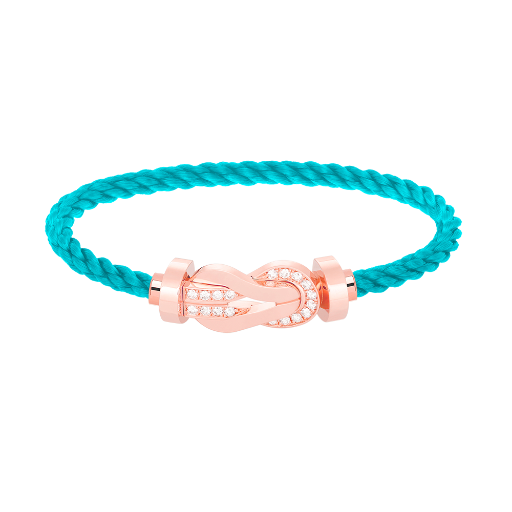 [⭐Mirelle]CHANCE LARGE 8 FIGURE BUCKLE HALF DIAMOND BRACELET ROSE GOLD