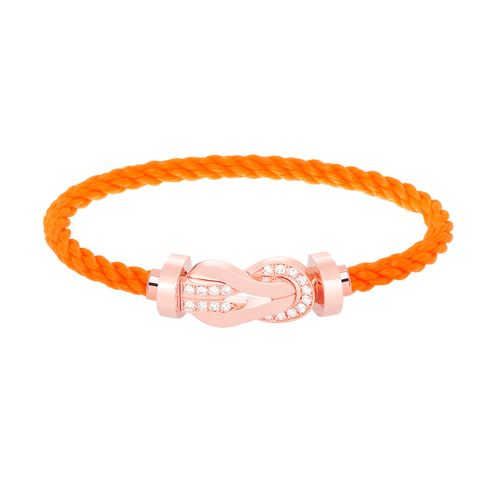 [⭐Mirelle]CHANCE LARGE 8 FIGURE BUCKLE HALF DIAMOND BRACELET ROSE GOLD