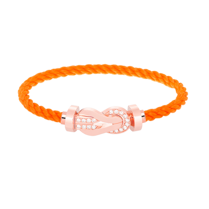 [⭐Mirelle]CHANCE LARGE 8 FIGURE BUCKLE HALF DIAMOND BRACELET ROSE GOLD