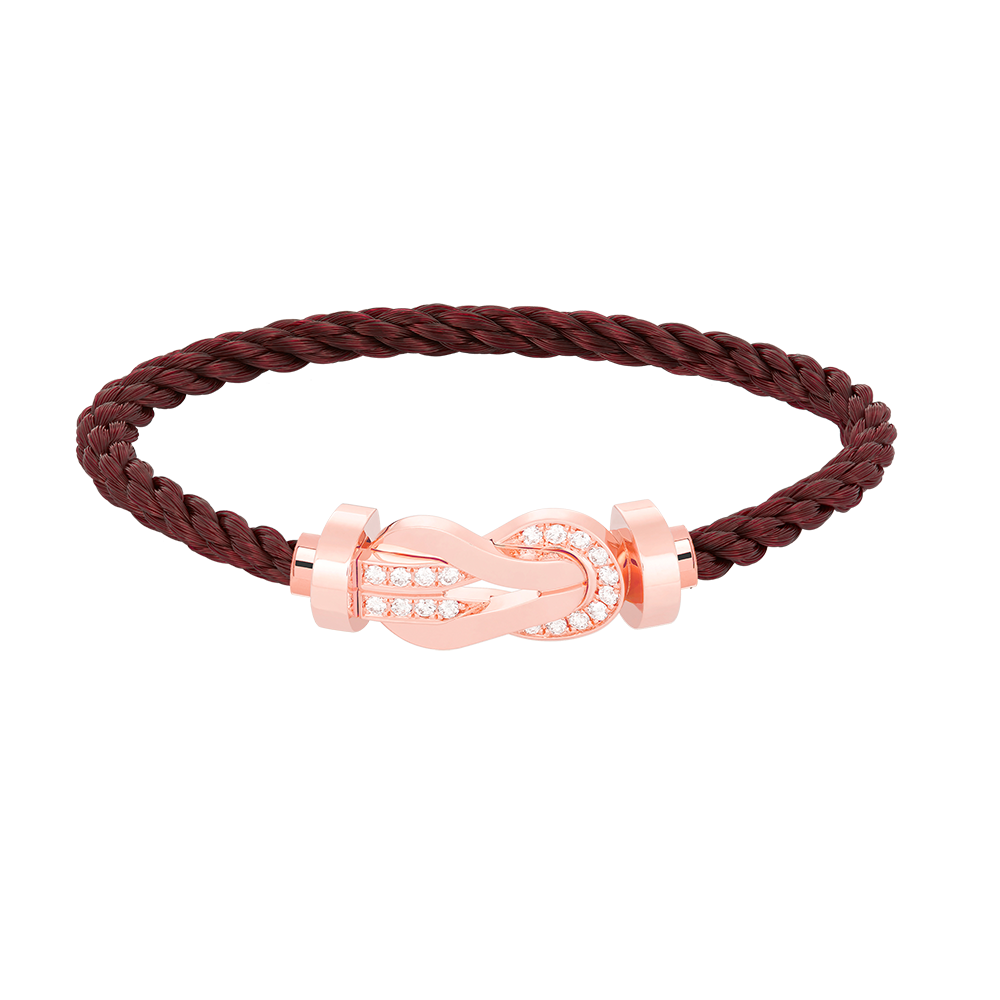 [⭐Mirelle]CHANCE LARGE 8 FIGURE BUCKLE HALF DIAMOND BRACELET ROSE GOLD