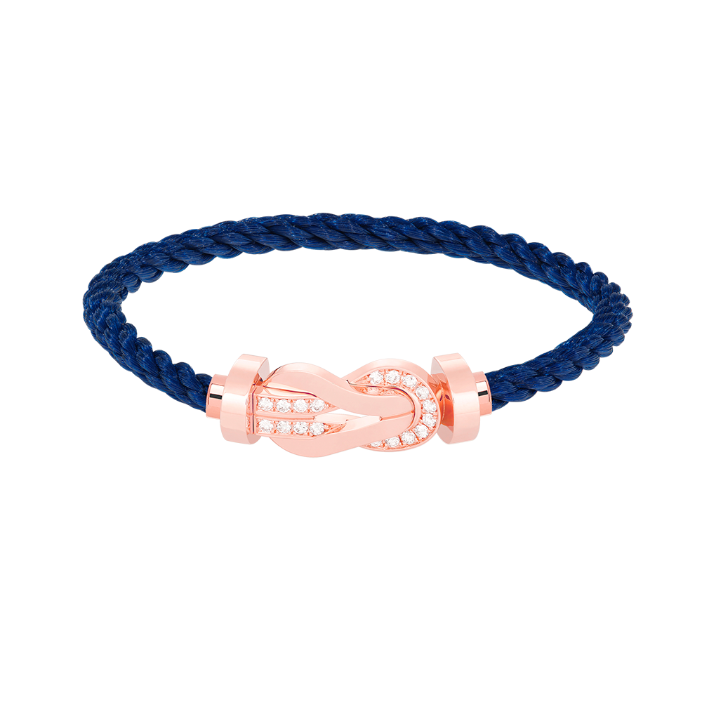 [⭐Mirelle]CHANCE LARGE 8 FIGURE BUCKLE HALF DIAMOND BRACELET ROSE GOLD