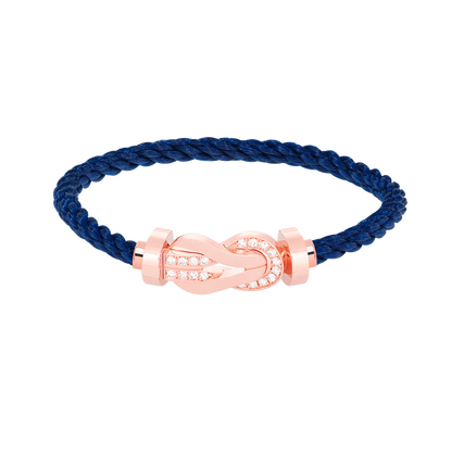 [⭐Mirelle]CHANCE LARGE 8 FIGURE BUCKLE HALF DIAMOND BRACELET ROSE GOLD