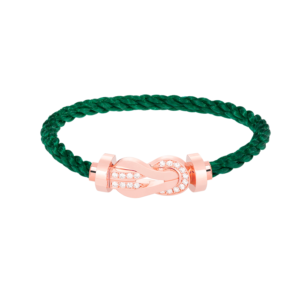 [⭐Mirelle]CHANCE LARGE 8 FIGURE BUCKLE HALF DIAMOND BRACELET ROSE GOLD