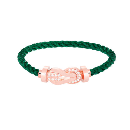 [⭐Mirelle]CHANCE LARGE 8 FIGURE BUCKLE HALF DIAMOND BRACELET ROSE GOLD