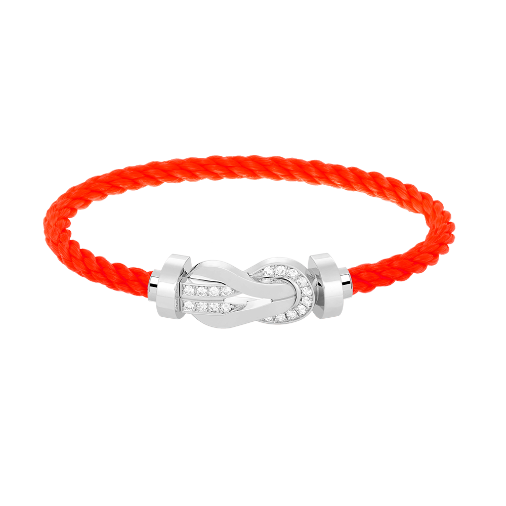 [⭐Mirelle]CHANCE LARGE 8 FIGURE BUCKLE HALF DIAMOND BRACELET SILVER