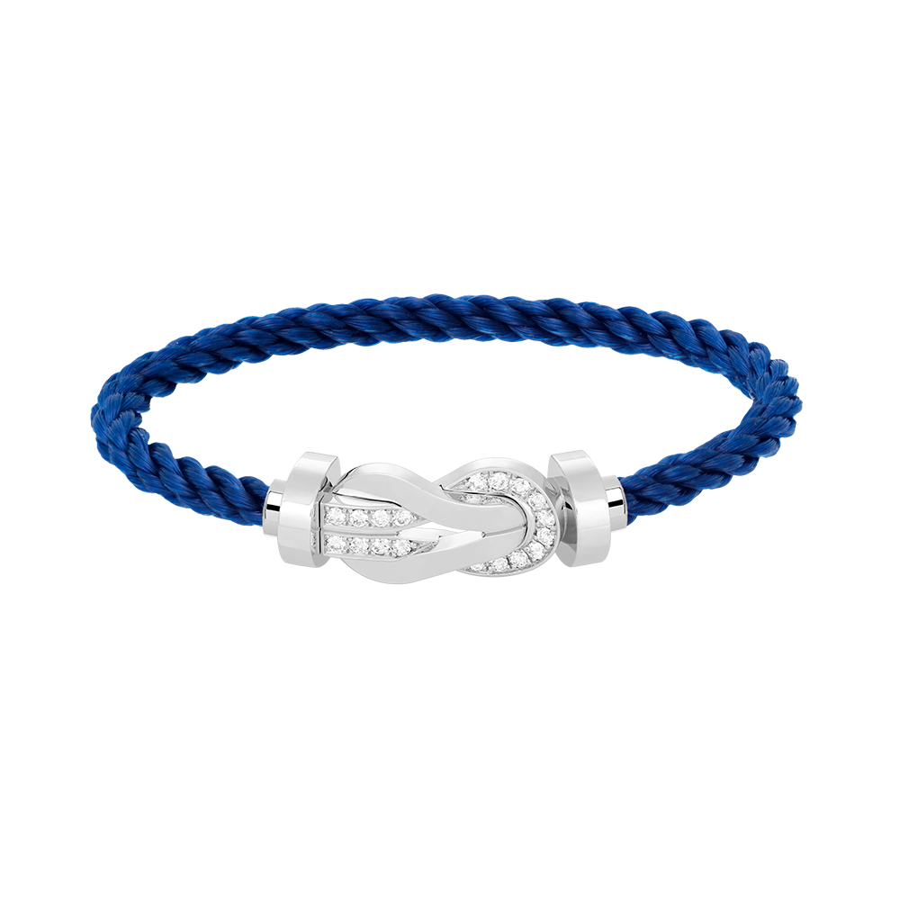 [⭐Mirelle]CHANCE LARGE 8 FIGURE BUCKLE HALF DIAMOND BRACELET SILVER