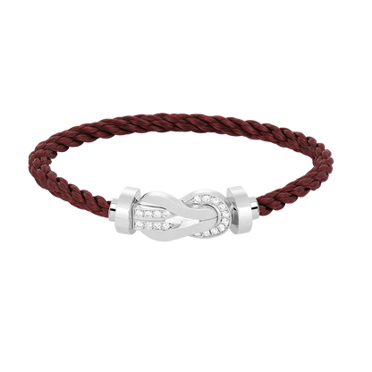 [⭐Mirelle]CHANCE LARGE 8 FIGURE BUCKLE HALF DIAMOND BRACELET SILVER