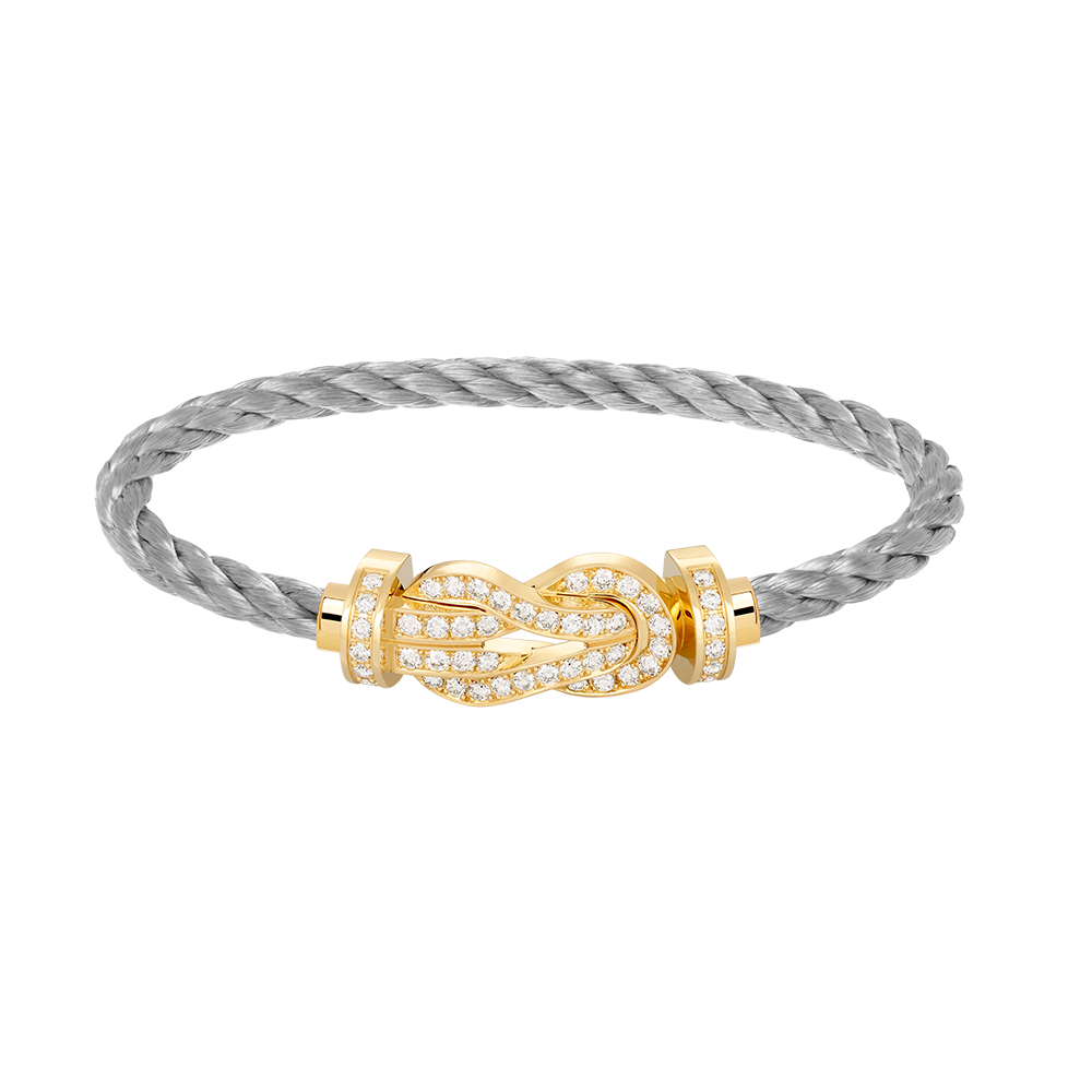 [⭐Mirelle]CHANCE LARGE 8 FIGURE BUCKLE FULLDIAMOND BRACELET GOLD