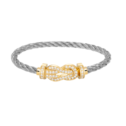 [⭐Mirelle]CHANCE LARGE 8 FIGURE BUCKLE FULLDIAMOND BRACELET GOLD