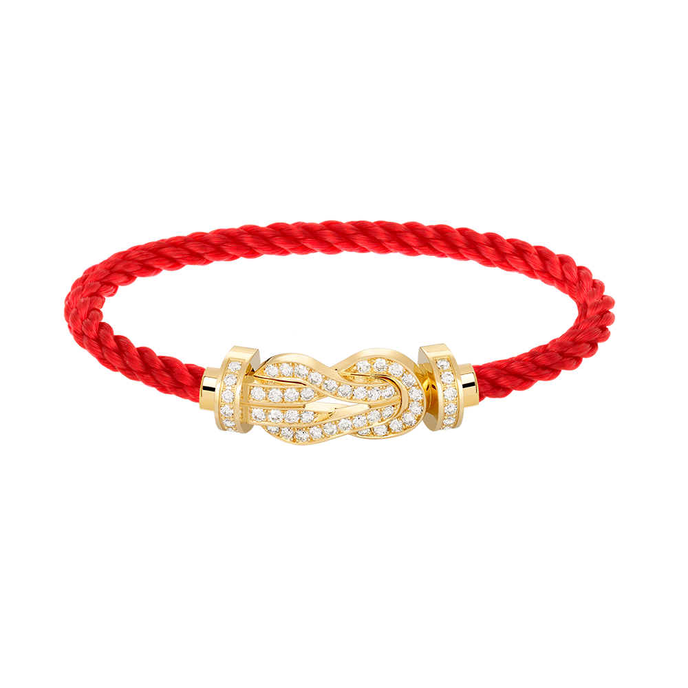 [⭐Mirelle]CHANCE LARGE 8 FIGURE BUCKLE FULLDIAMOND BRACELET GOLD