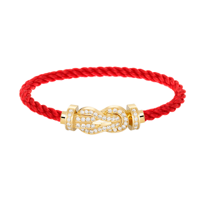 [⭐Mirelle]CHANCE LARGE 8 FIGURE BUCKLE FULLDIAMOND BRACELET GOLD