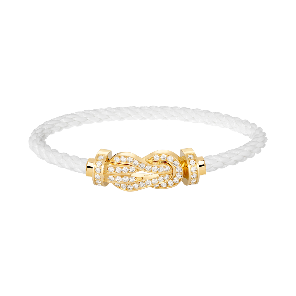 [⭐Mirelle]CHANCE LARGE 8 FIGURE BUCKLE FULLDIAMOND BRACELET GOLD