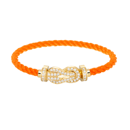 [⭐Mirelle]CHANCE LARGE 8 FIGURE BUCKLE FULLDIAMOND BRACELET GOLD