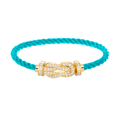 [⭐Mirelle]CHANCE LARGE 8 FIGURE BUCKLE FULLDIAMOND BRACELET GOLD