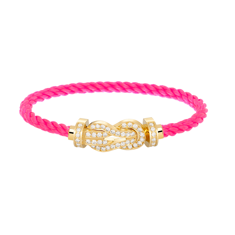 [⭐Mirelle]CHANCE LARGE 8 FIGURE BUCKLE FULLDIAMOND BRACELET GOLD