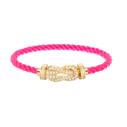 [⭐Mirelle]CHANCE LARGE 8 FIGURE BUCKLE FULLDIAMOND BRACELET GOLD