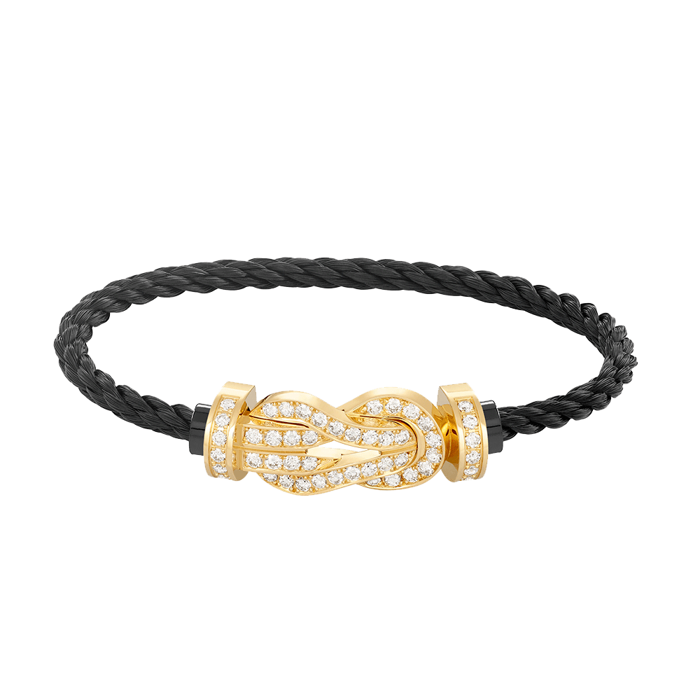 [⭐Mirelle]CHANCE LARGE 8 FIGURE BUCKLE FULLDIAMOND BRACELET GOLD