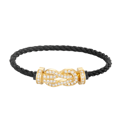 [⭐Mirelle]CHANCE LARGE 8 FIGURE BUCKLE FULLDIAMOND BRACELET GOLD