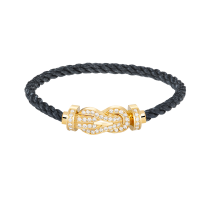 [⭐Mirelle]CHANCE LARGE 8 FIGURE BUCKLE FULLDIAMOND BRACELET GOLD