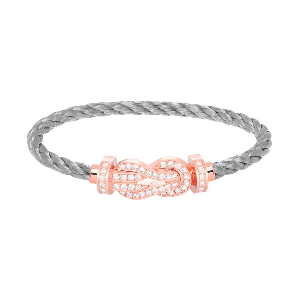 [⭐Mirelle]CHANCE LARGE 8 FIGURE BUCKLE FULL DIAMOND BRACELET ROSE GOLD