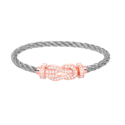 [⭐Mirelle]CHANCE LARGE 8 FIGURE BUCKLE FULL DIAMOND BRACELET ROSE GOLD