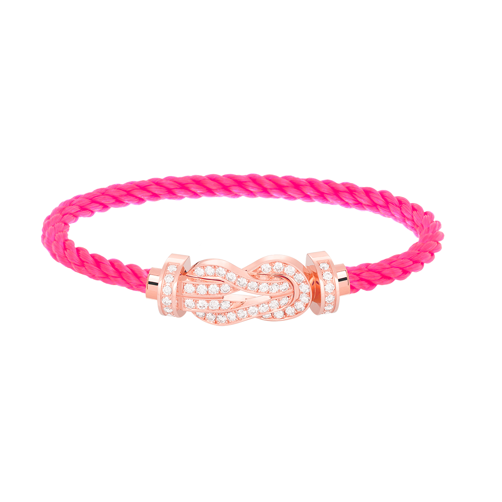[⭐Mirelle]CHANCE LARGE 8 FIGURE BUCKLE FULL DIAMOND BRACELET ROSE GOLD