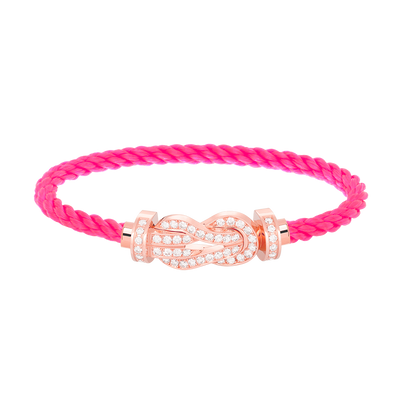 [⭐Mirelle]CHANCE LARGE 8 FIGURE BUCKLE FULL DIAMOND BRACELET ROSE GOLD