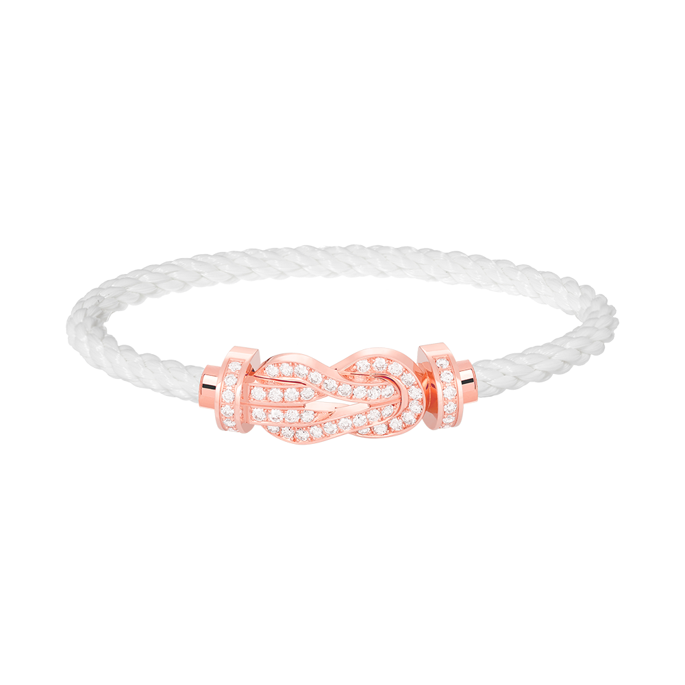 [⭐Mirelle]CHANCE LARGE 8 FIGURE BUCKLE FULL DIAMOND BRACELET ROSE GOLD