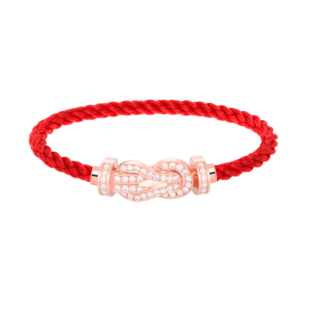 [⭐Mirelle]CHANCE LARGE 8 FIGURE BUCKLE FULL DIAMOND BRACELET ROSE GOLD