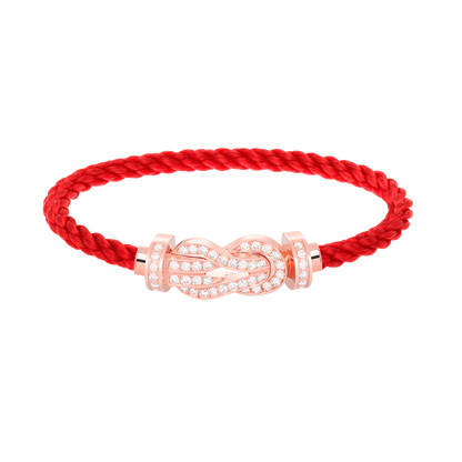 [⭐Mirelle]CHANCE LARGE 8 FIGURE BUCKLE FULL DIAMOND BRACELET ROSE GOLD
