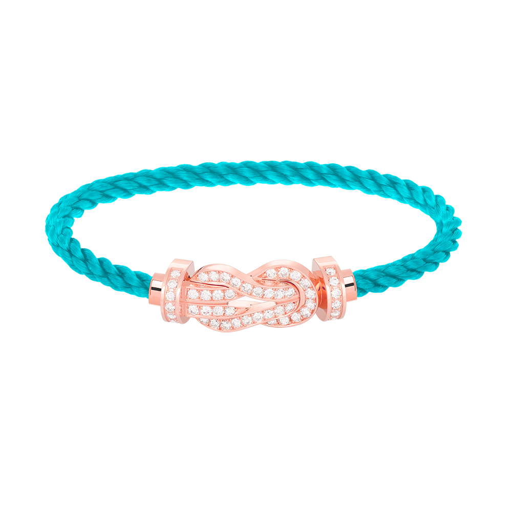 [⭐Mirelle]CHANCE LARGE 8 FIGURE BUCKLE FULL DIAMOND BRACELET ROSE GOLD