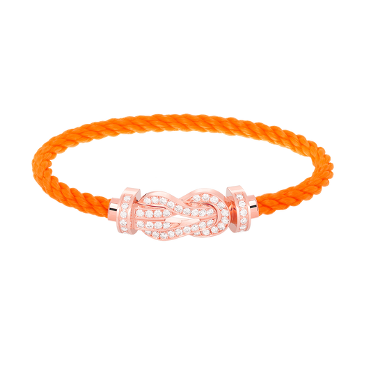 [⭐Mirelle]CHANCE LARGE 8 FIGURE BUCKLE FULL DIAMOND BRACELET ROSE GOLD