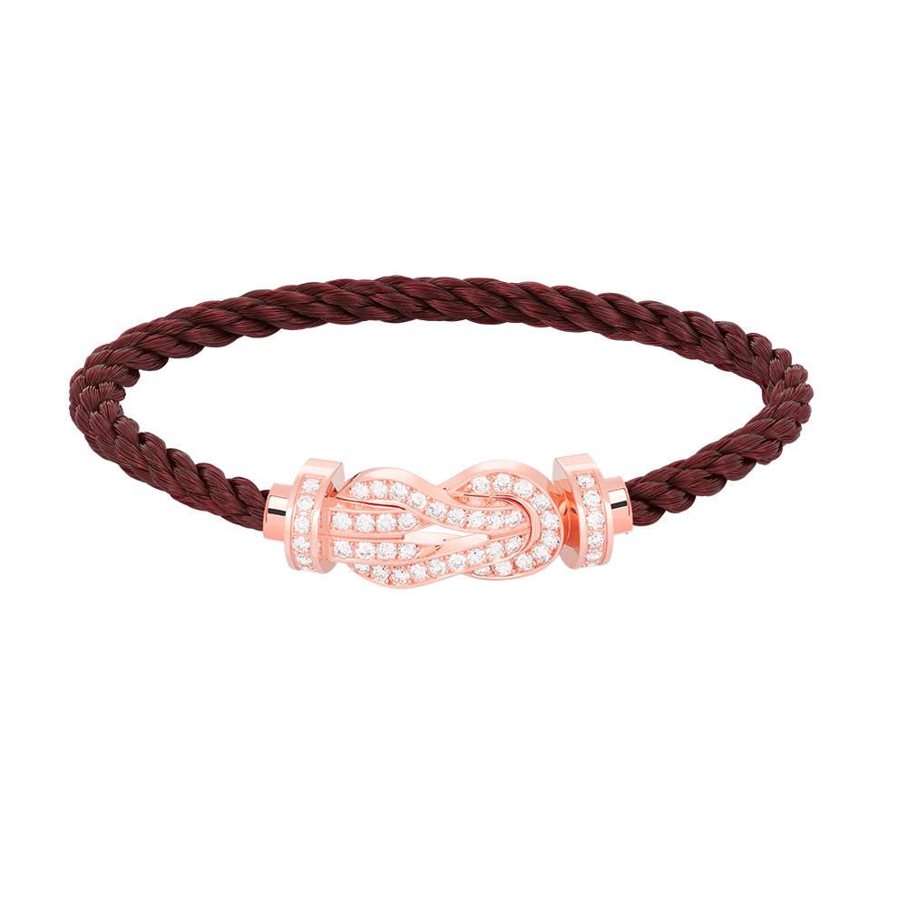 [⭐Mirelle]CHANCE LARGE 8 FIGURE BUCKLE FULL DIAMOND BRACELET ROSE GOLD