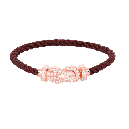 [⭐Mirelle]CHANCE LARGE 8 FIGURE BUCKLE FULL DIAMOND BRACELET ROSE GOLD