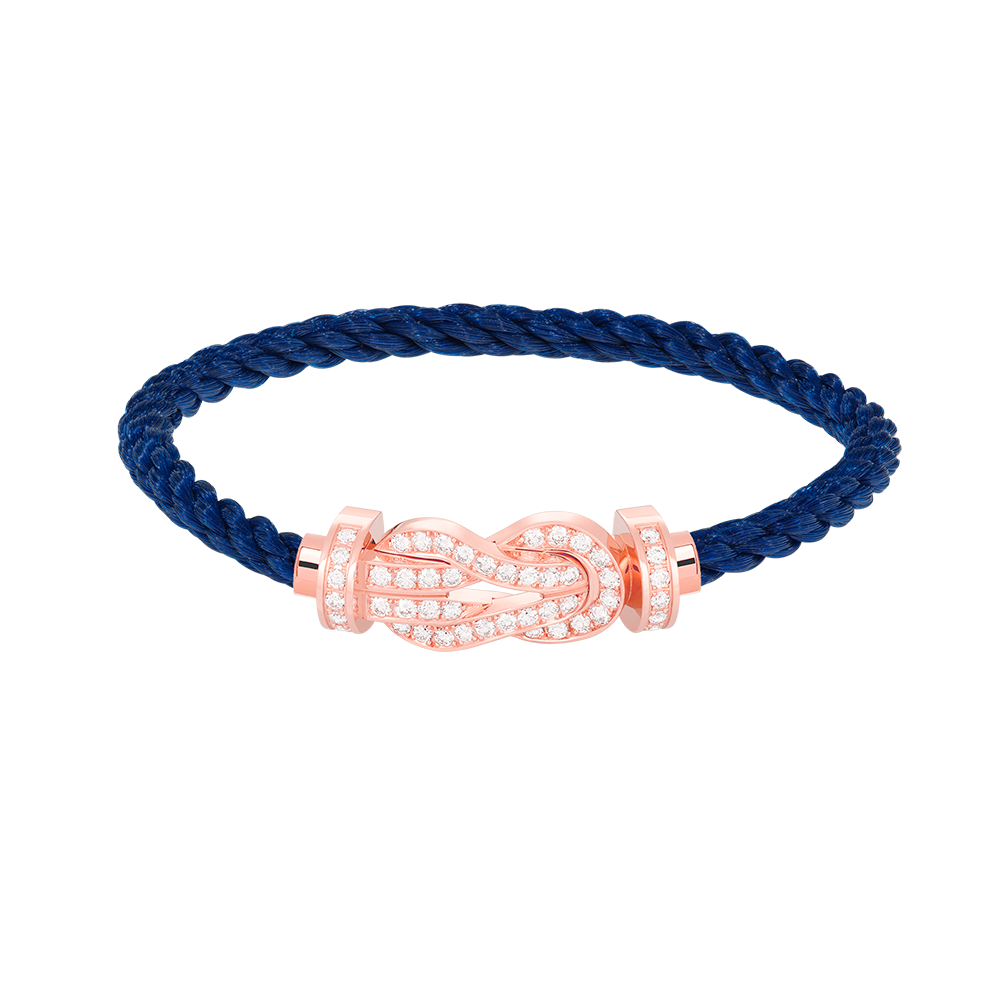 [⭐Mirelle]CHANCE LARGE 8 FIGURE BUCKLE FULL DIAMOND BRACELET ROSE GOLD