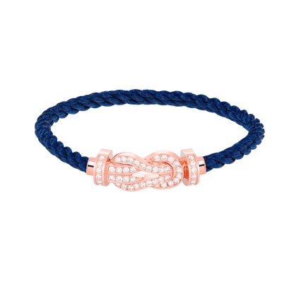 [⭐Mirelle]CHANCE LARGE 8 FIGURE BUCKLE FULL DIAMOND BRACELET ROSE GOLD