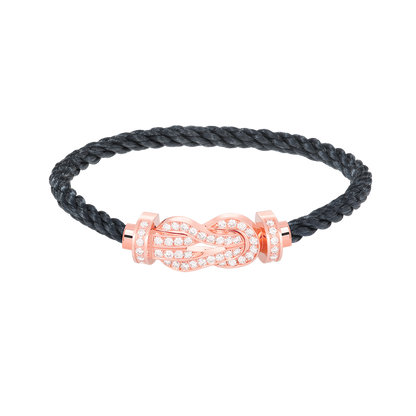 [⭐Mirelle]CHANCE LARGE 8 FIGURE BUCKLE FULL DIAMOND BRACELET ROSE GOLD