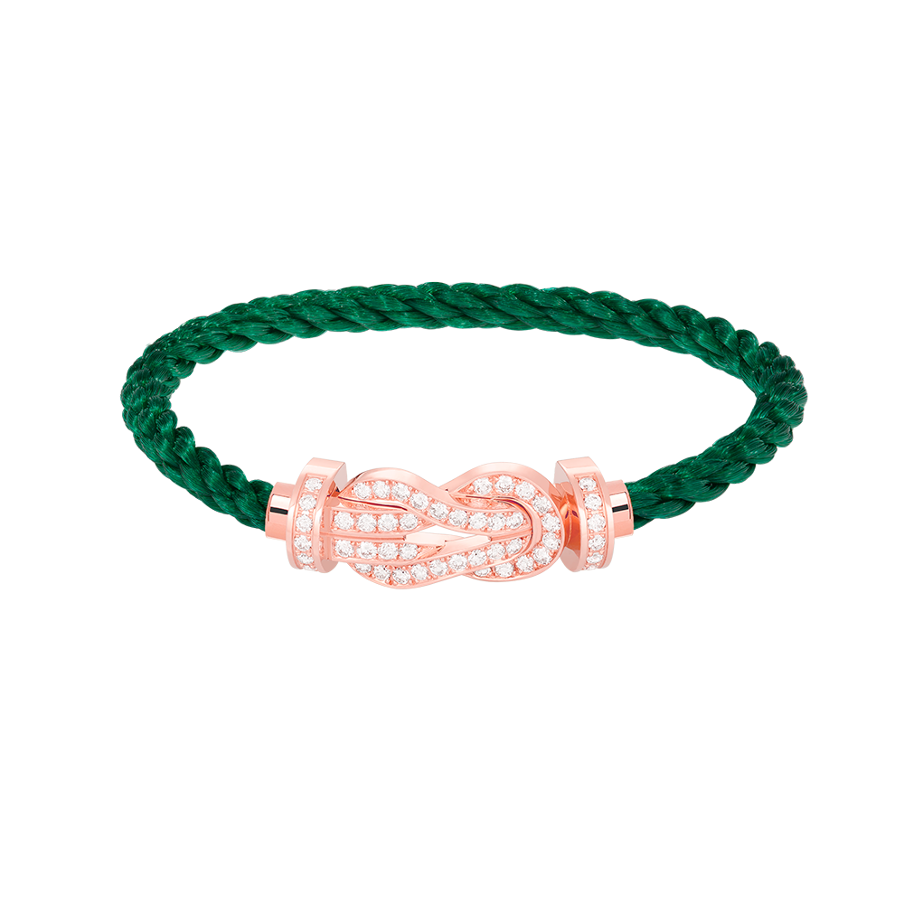 [⭐Mirelle]CHANCE LARGE 8 FIGURE BUCKLE FULL DIAMOND BRACELET ROSE GOLD