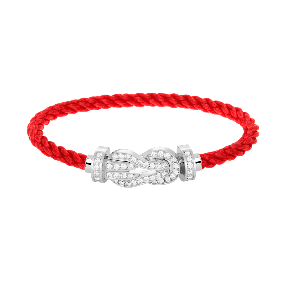 [⭐Mirelle]CHANCE LARGE 8 FIGURE BUCKLE FULL DIAMOND BRACELET SILVER