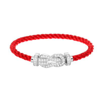 [⭐Mirelle]CHANCE LARGE 8 FIGURE BUCKLE FULL DIAMOND BRACELET SILVER