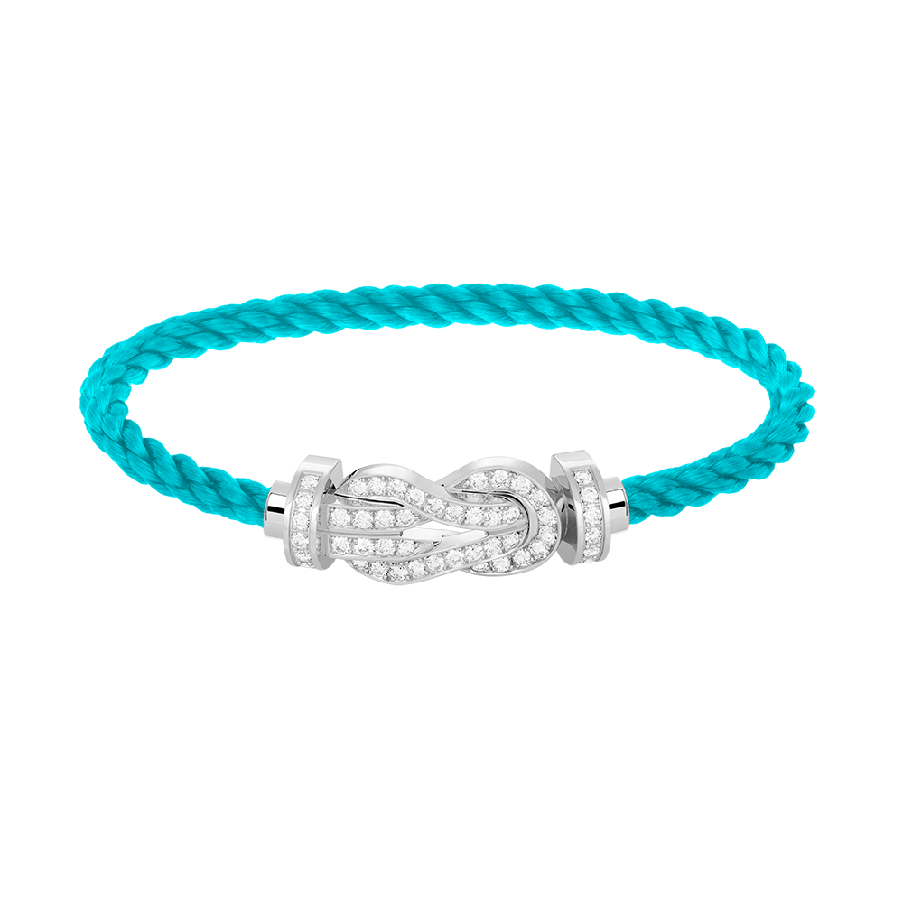 [⭐Mirelle]CHANCE LARGE 8 FIGURE BUCKLE FULL DIAMOND BRACELET SILVER