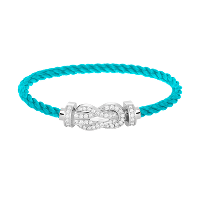 [⭐Mirelle]CHANCE LARGE 8 FIGURE BUCKLE FULL DIAMOND BRACELET SILVER
