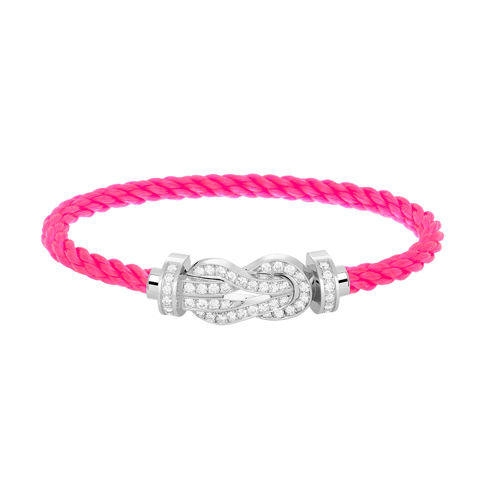 [⭐Mirelle]CHANCE LARGE 8 FIGURE BUCKLE FULL DIAMOND BRACELET SILVER